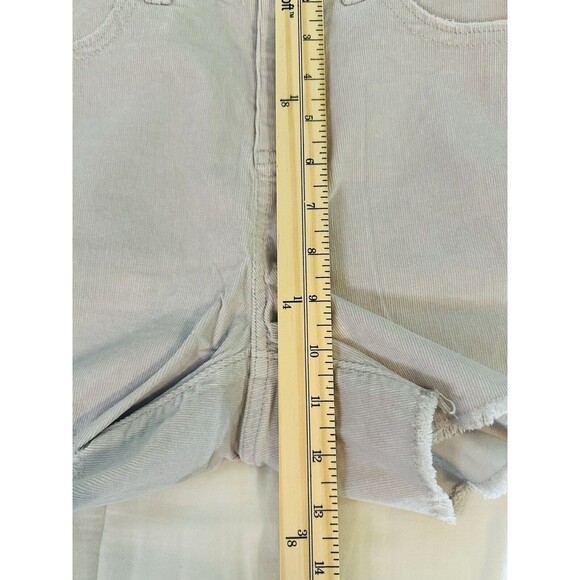 AERIE Lightweight‎ Thin Gray Corduroy Cut Off Shorts SIZE XS NWT - Picture 7 of 8